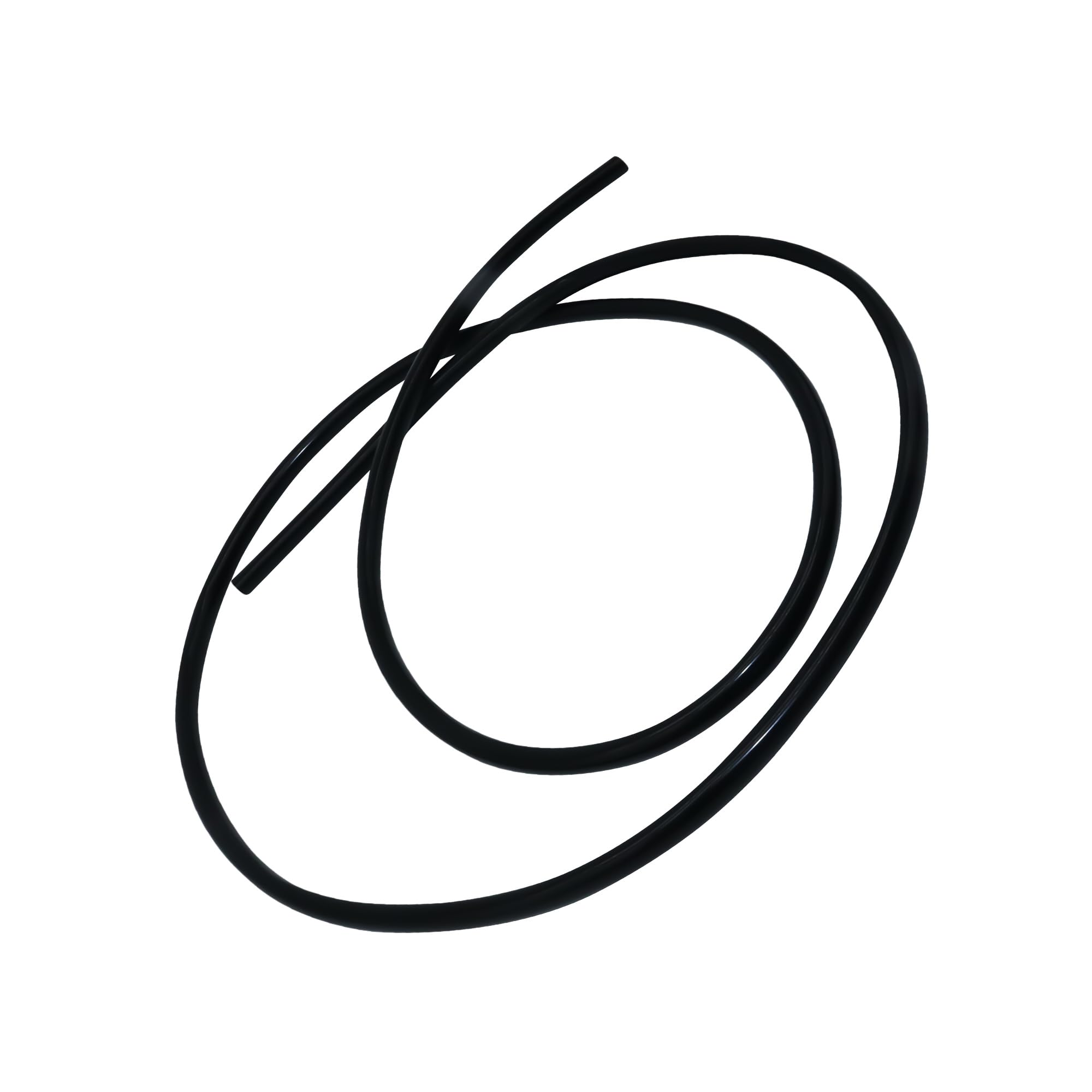LAVMHAB Silicone Vacuum Hose 5mm ID 11mm OD 3mm Wall Thickness 1.5 Meters (4.9FT), Vacuum Silicone Tubing for Engine (Black)