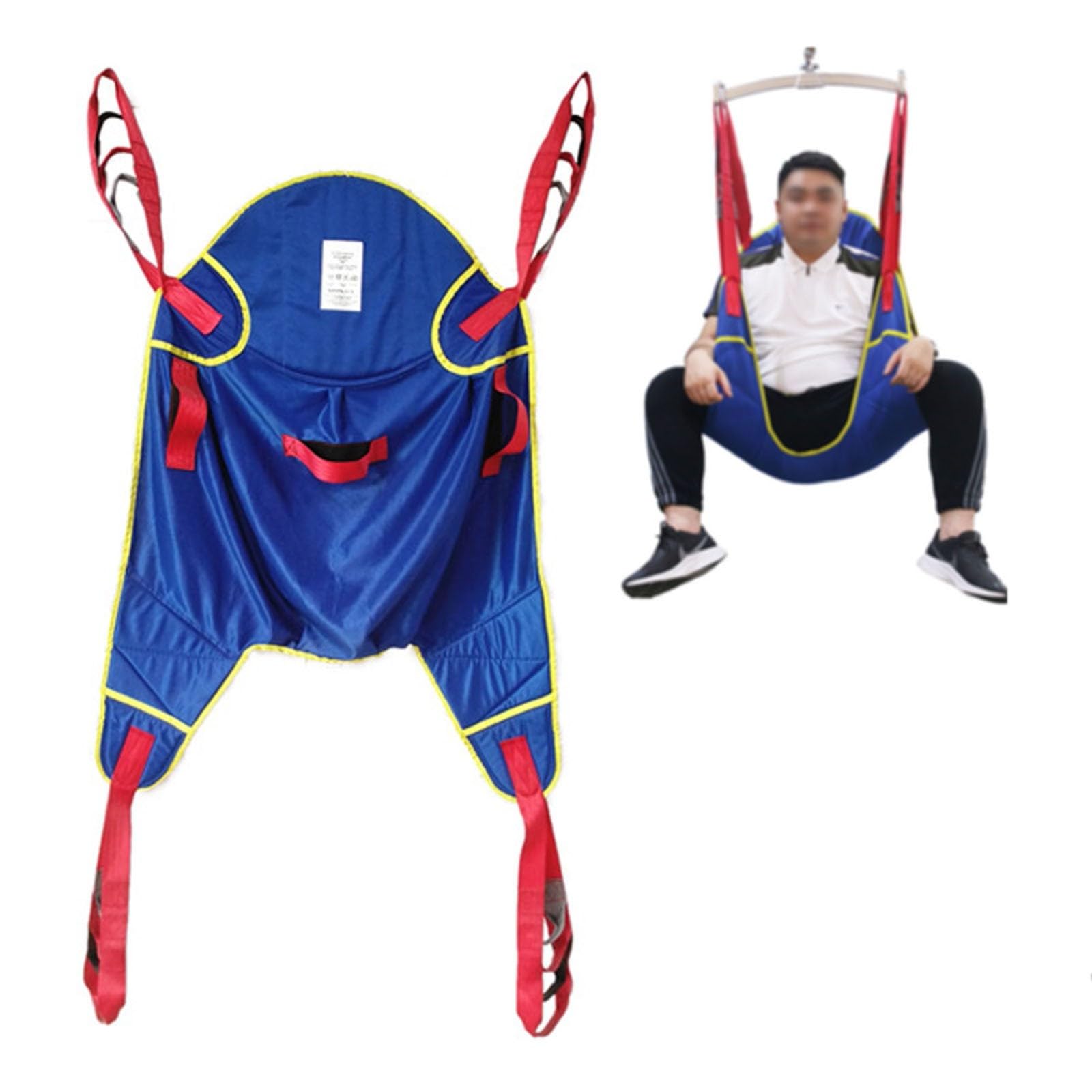 Arnés de elevación para Pacientes, arnés para Inodoro, arnés de elevación para Pacientes de Cuerpo Completo, Equipo de elevación médica, cinturón de Transferencia médica con Soporte de cuatr
