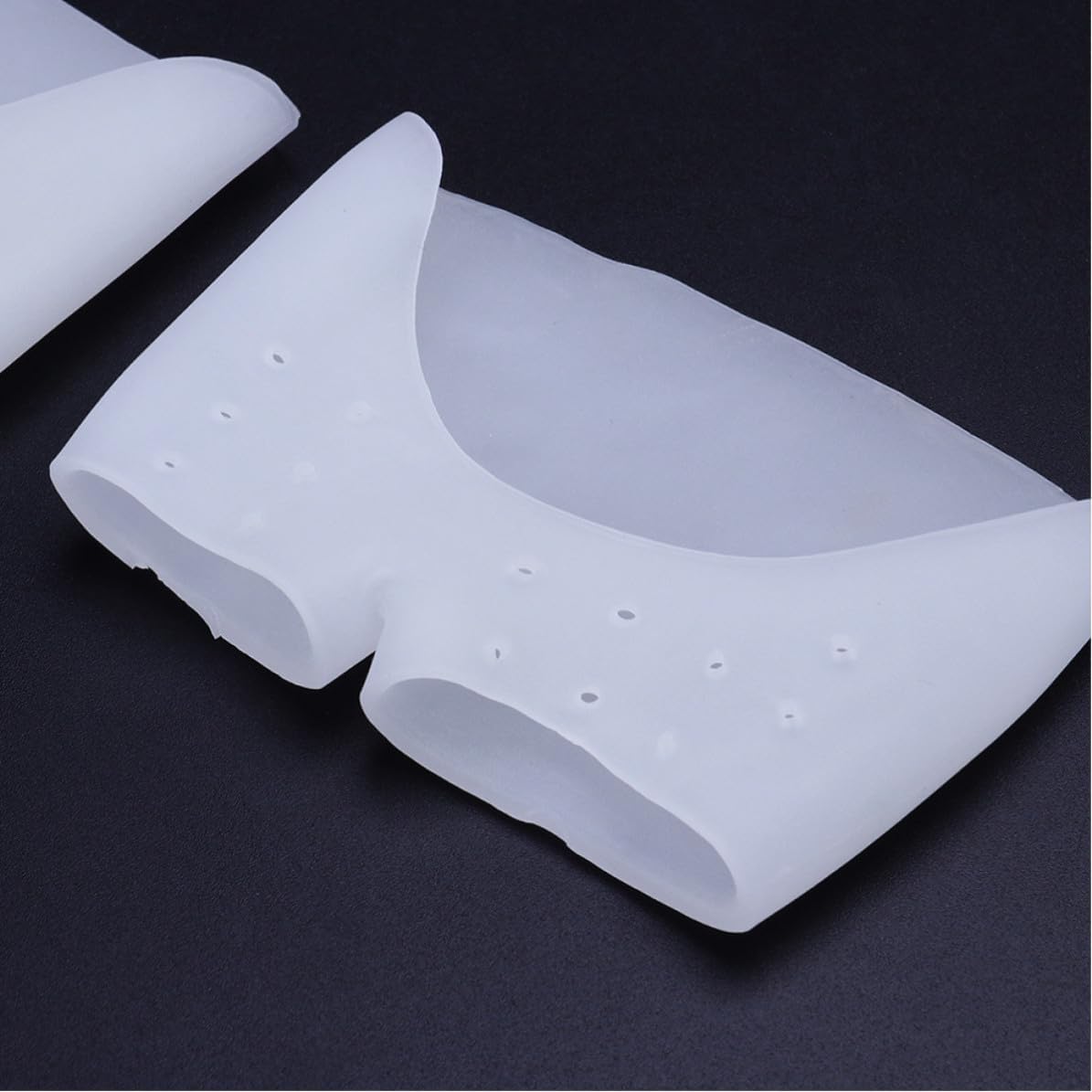 2 Pair 2 Sebs Toe Shoe Cover with Hole White, Open Forefoot Cushion