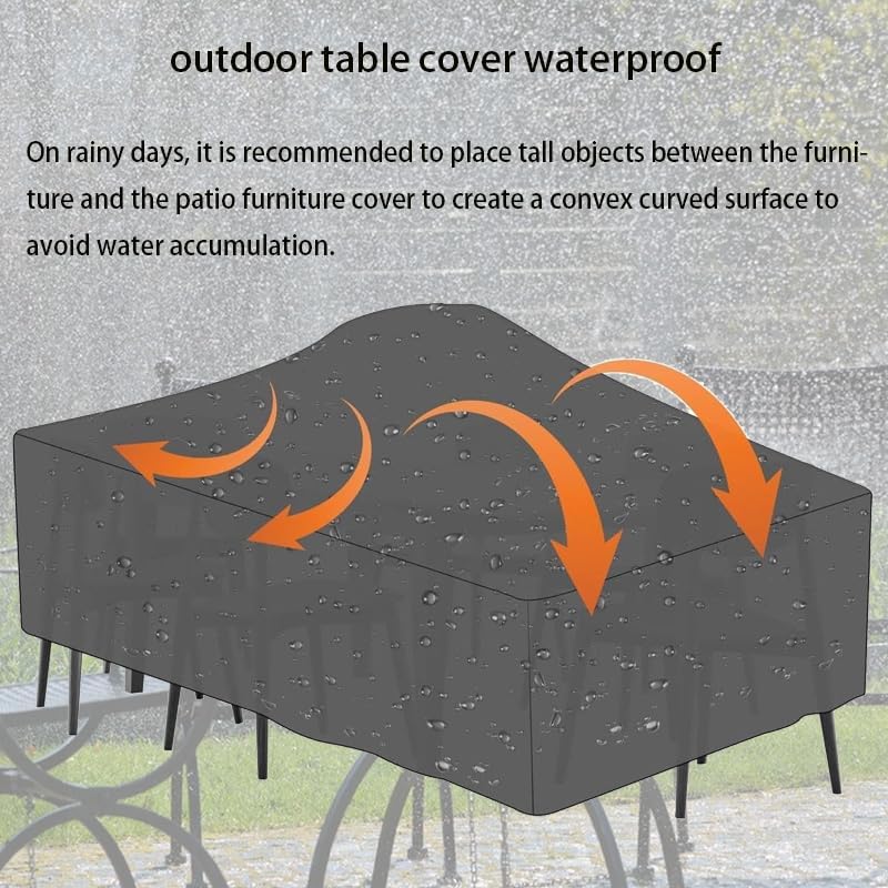 Patio Furniture Set Covers Waterproof 108"Lx33"Wx31"H/275x85x80cm Heavy Duty Outdoor Furniture Covers for Winter, 420D Heavy Duty Oxford Patio Set Cover,Table Chair Cover Outside Rectangular