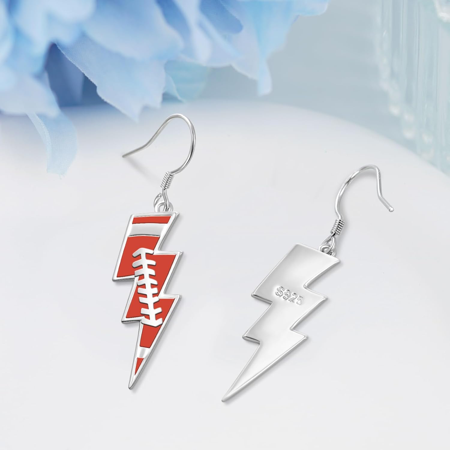 Football Earrings for Women 925 Sterling Silver Football Dangle Earrings Football Sports Jewelry for Women Sports Lover - Image 3