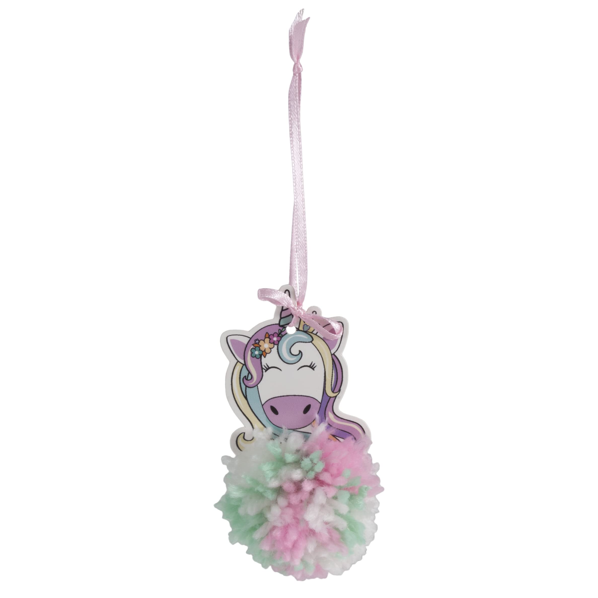 Trimits Unicorn Pom Pom Decoration Kit, 10 x 5cm, Hanging Ornaments, Wool, Birthday Occasion