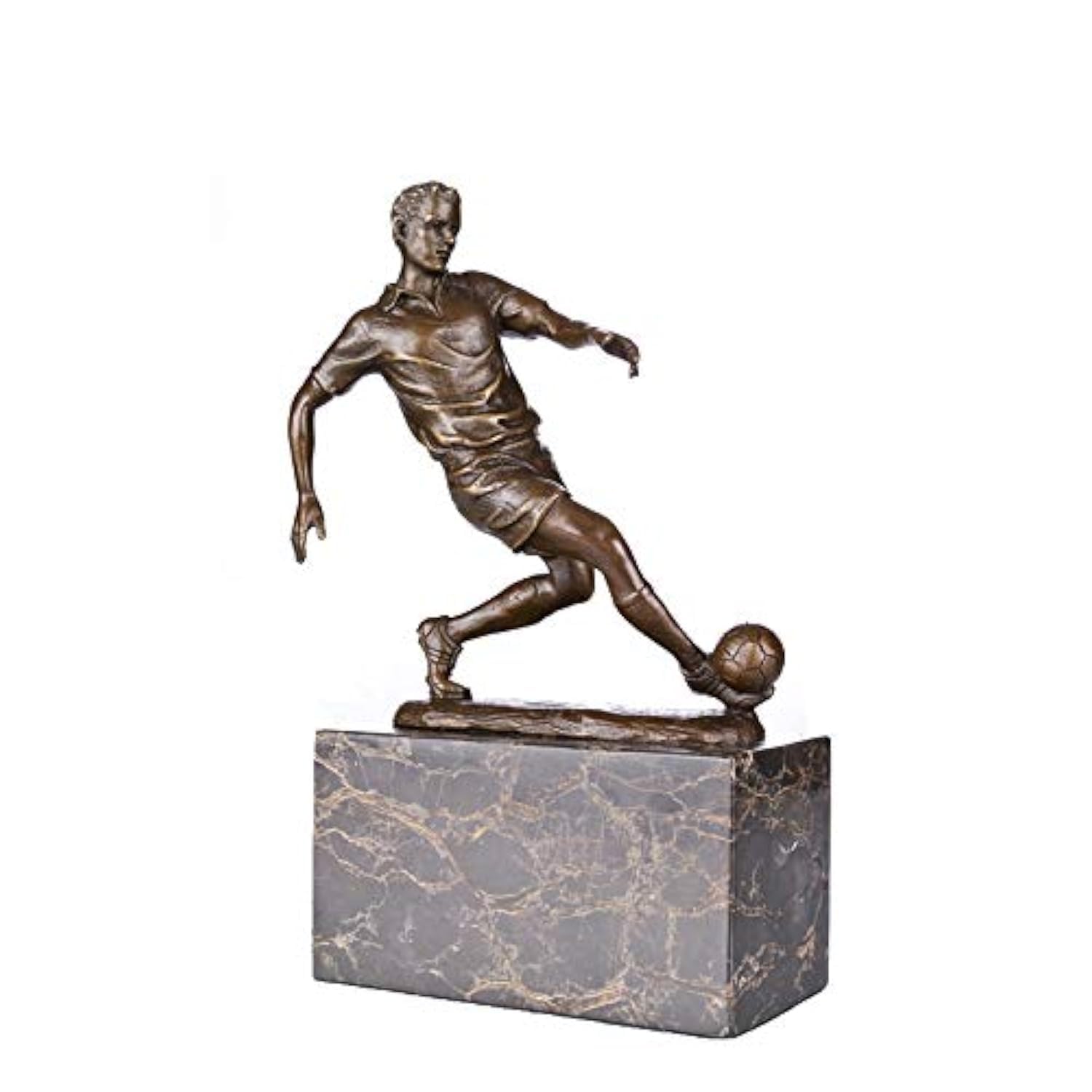 Manual Statue Bronze Would Cup TPE-737 Football Player Sculpture