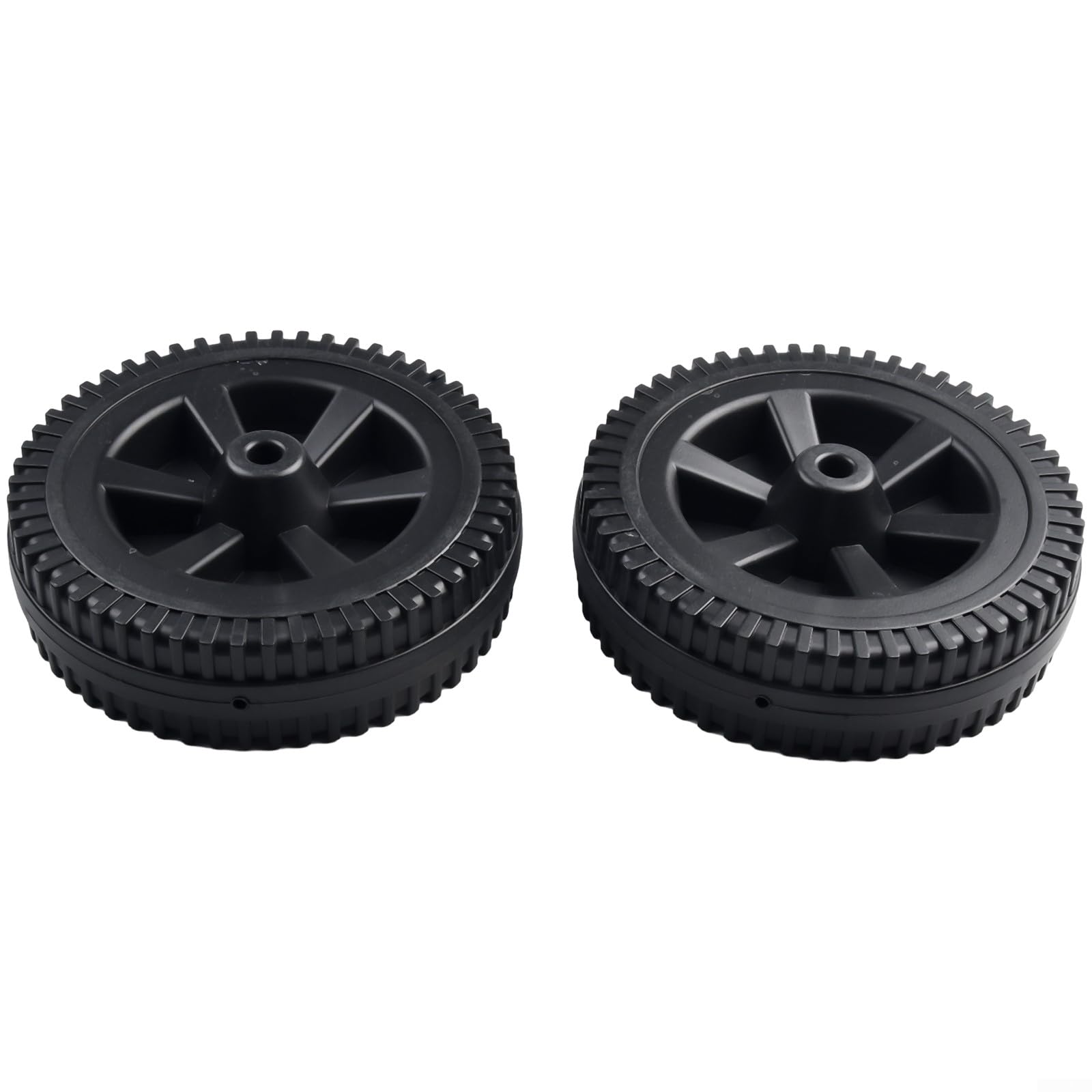 7 Inch Grill Wheels, 2 Pack Black Plastic Replacement for Charbroil Gas BBQ and Other Brands Grills Casters(177MM)