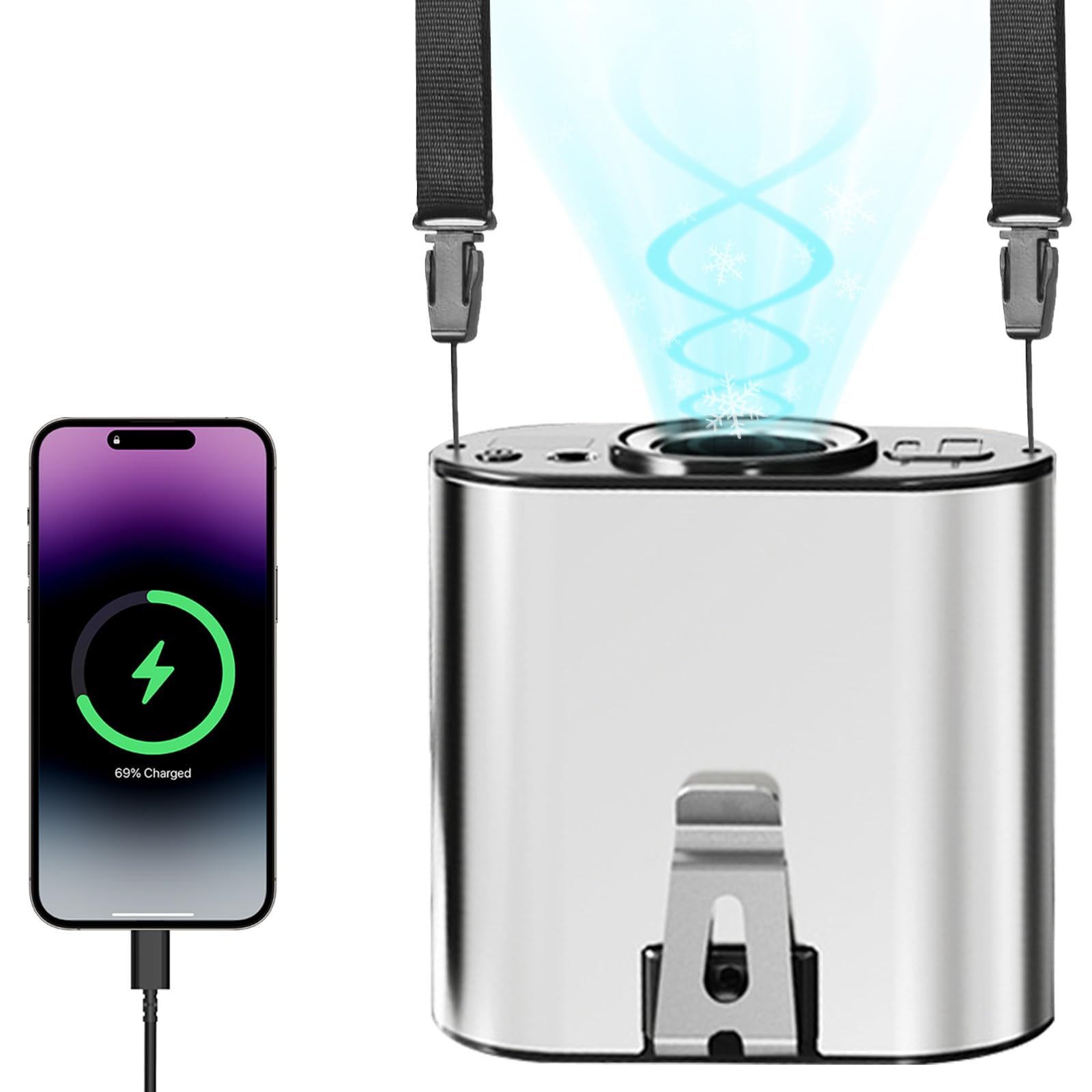 Amazon | 腰掛け扇風機 携帯 ベルトファン 10000Mah 大容量 ウエスト