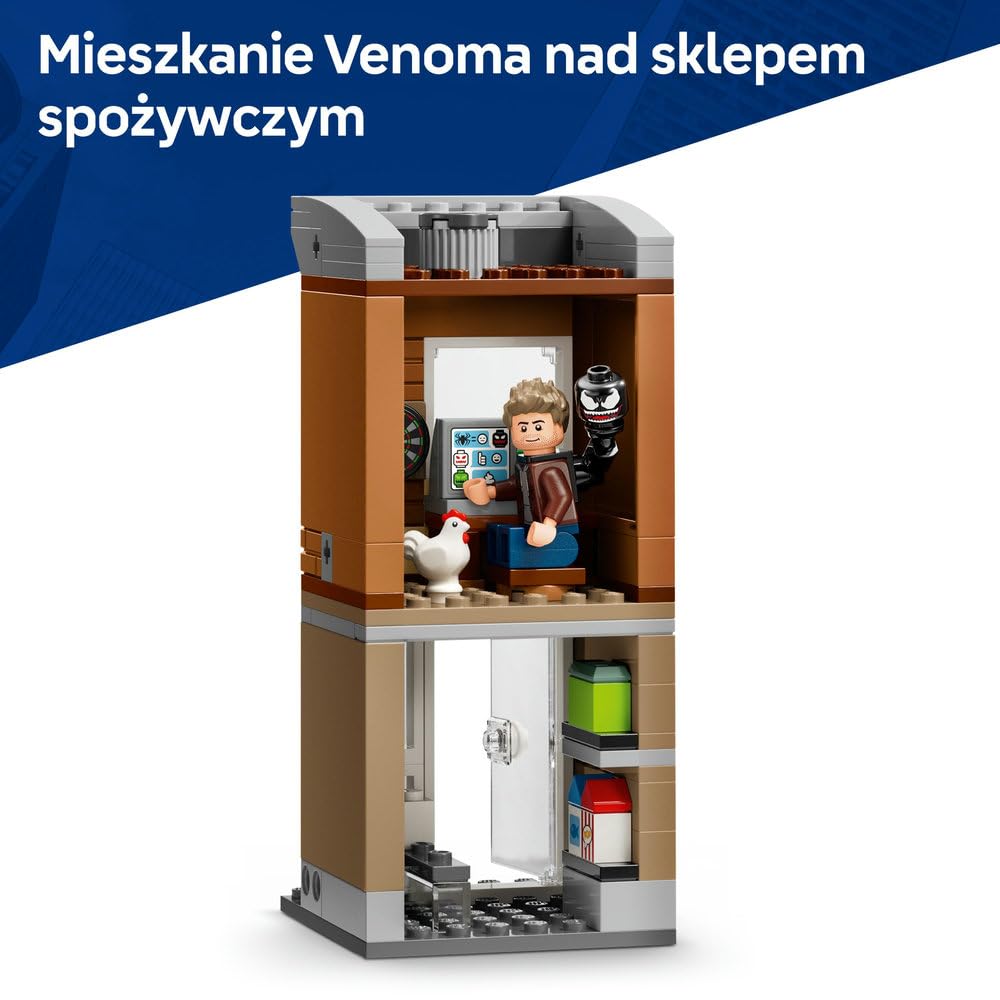 LEGO | Marvel Spider-Man i Oscorp 76324 | Zestaw dla dzieci, z figurkami i budynkiem, prezent dla fana Spider-Mana 10+, klocki dla chłopca i dziewczynki, 808 elementów