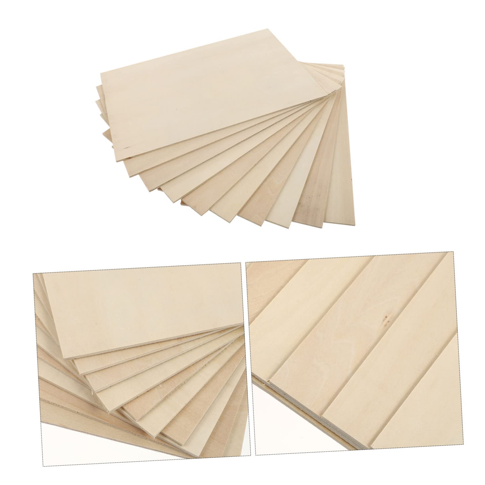 Gatuida 10 Pezzi Sagome in Legno di Tiglio, Compensato Leggero per Modelli, Fai da Te e Pirografia, per Pittura e Lavori Manuali