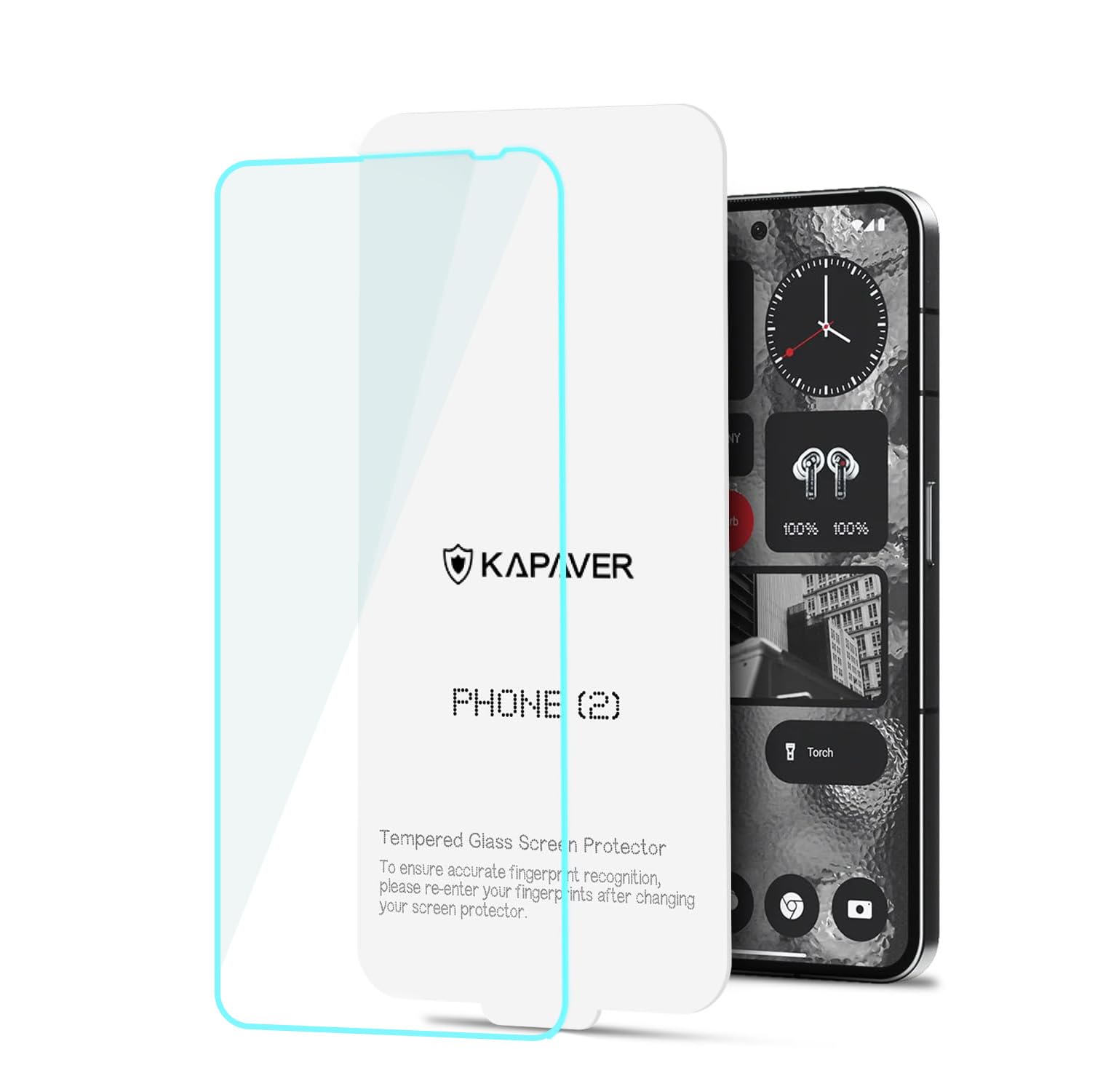 KAPAVER GLaS HD Tempered Glass Screen Guard for Nothing Phone 2 (1 Pack)