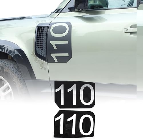Miniatura 8 de Calcomanías de vinilo de PVC para Land Rover Defender 90 110 130 2020-2024 para guardabarros laterales (para Defender 130, negro)