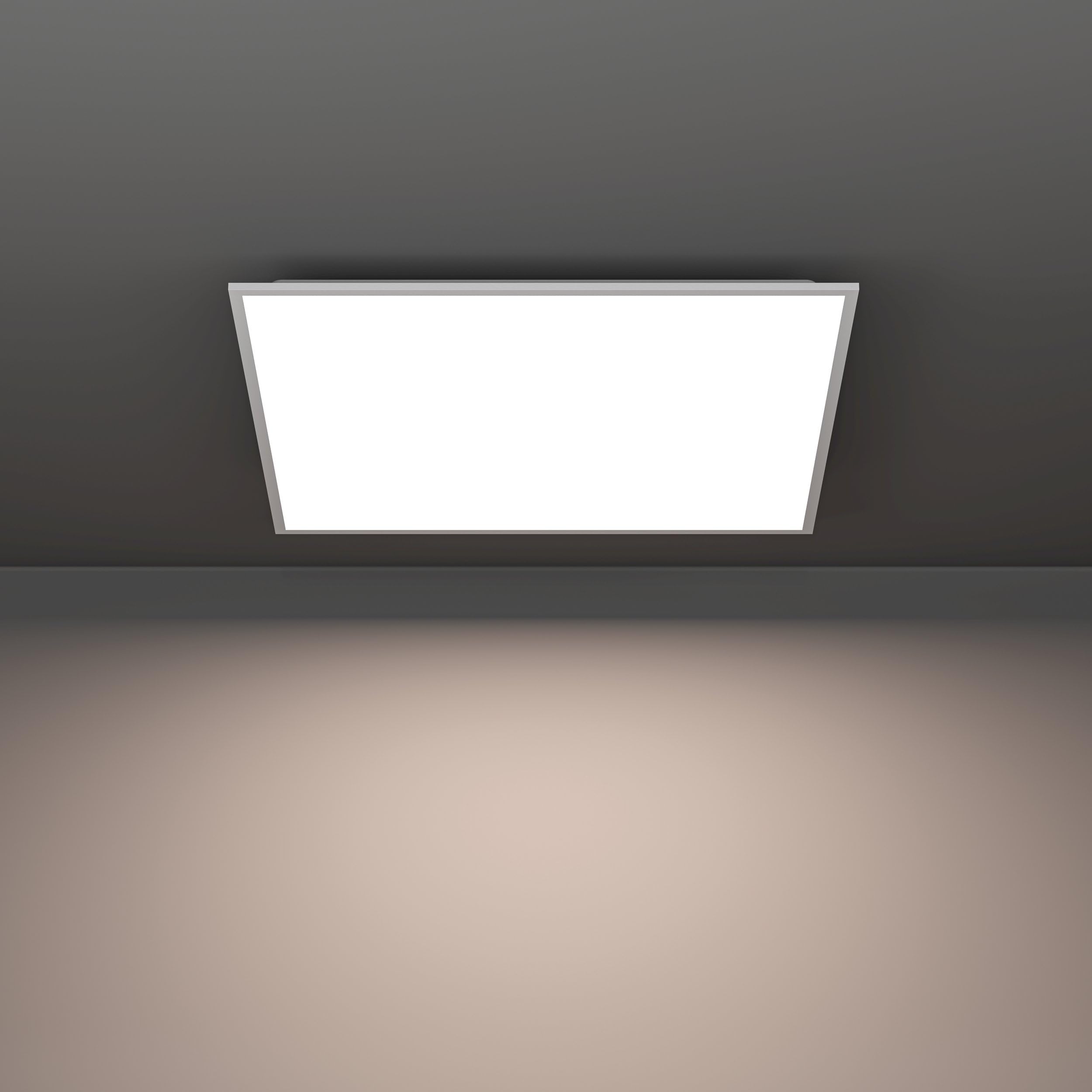 Eglo Pannello a LED Moradillo, lampada da soffitto piatta in metallo bianco | e plastica, colore luce: bianco caldo/bianco neutro/bianco freddo, 60 x 60 cm