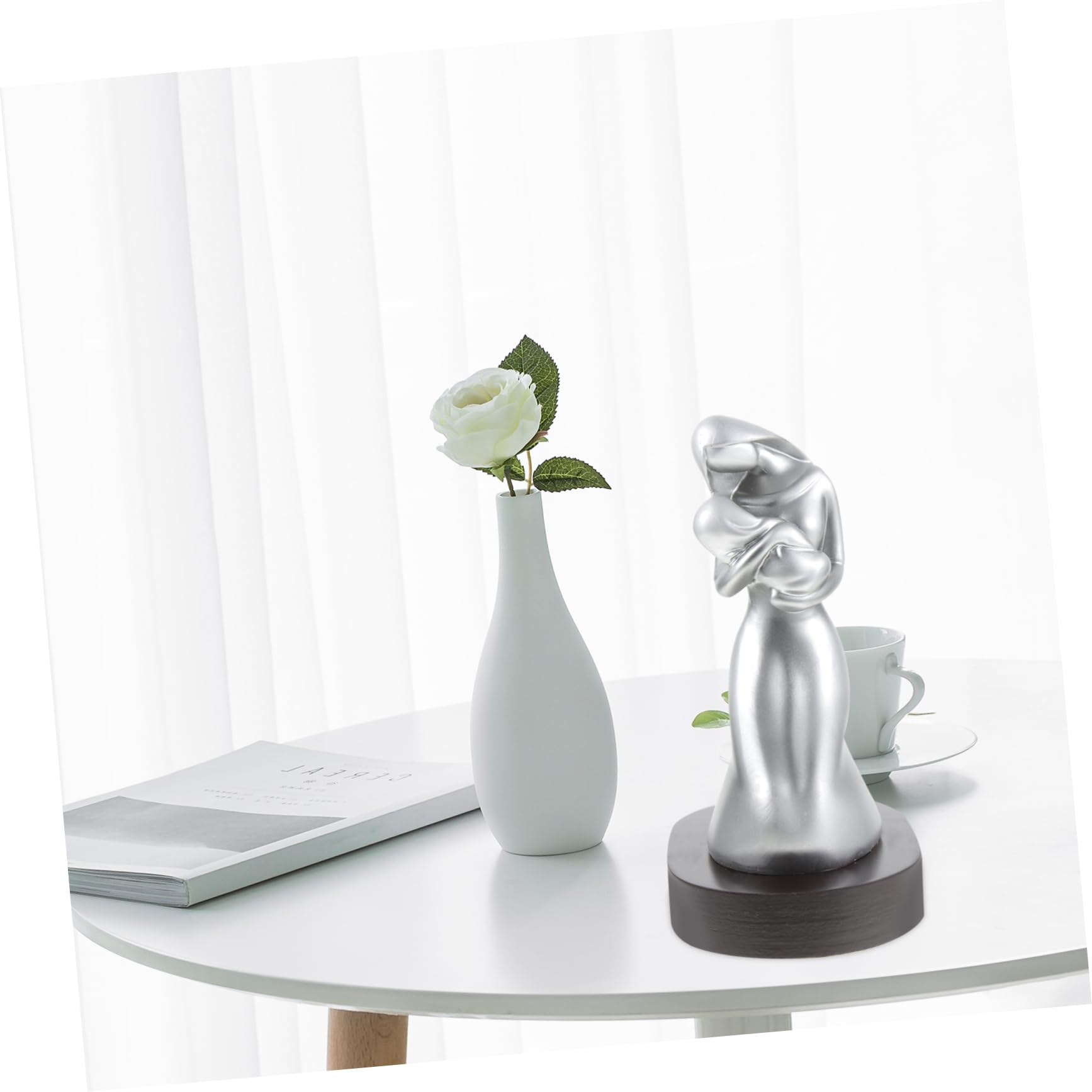 Decorazione da Scrivania Mamma e Ragazza in Braccio Ornamento in Resina Decorazione Elegante per Tavolo e Casa