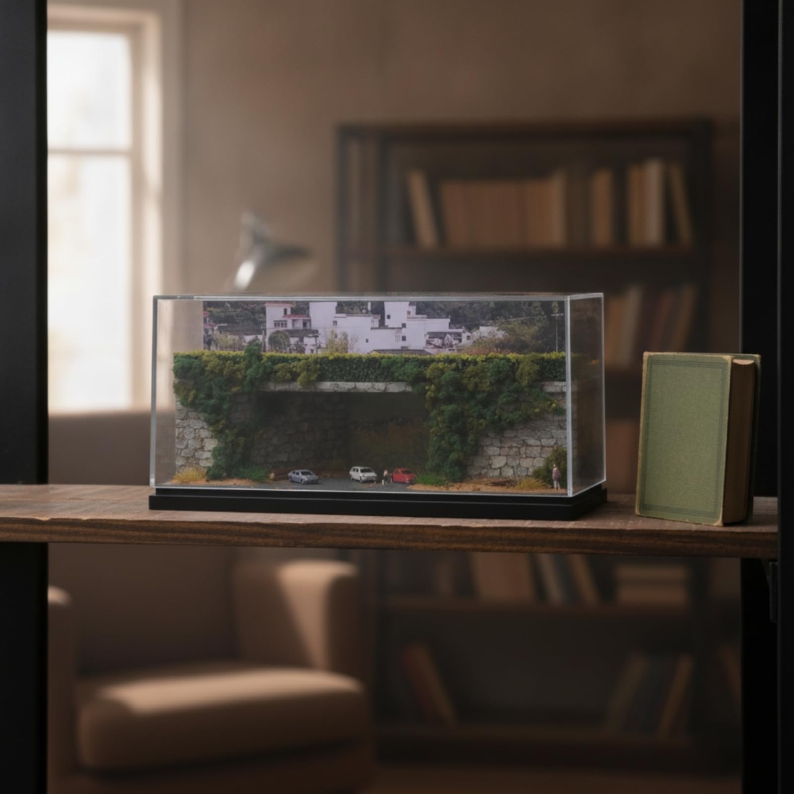 Miniatura di Ponte con Scena Realistica in 1 64 con Copertura Acrilica Trasparente E Base Scura Compatta per Esposizione di Diorami Adatto per Regalo Arredo, Style to 1