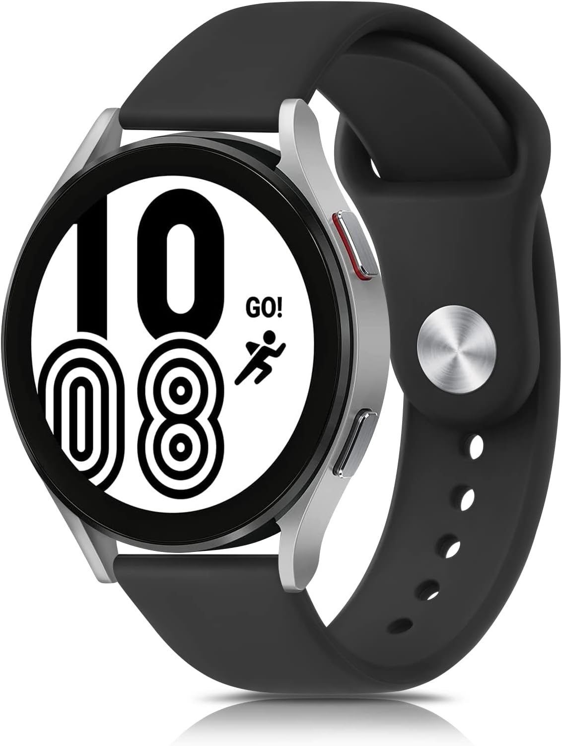 VANCLE Bands Compatible with Samsung Galaxy Watch 6/5/4 Band 40/ 44mm, Galaxy Watch 6 Classic Bands 43m/47mm, 20mm Soft Silicone Sport Strap for Galaxy Watch 6 Band Women Men (Black)