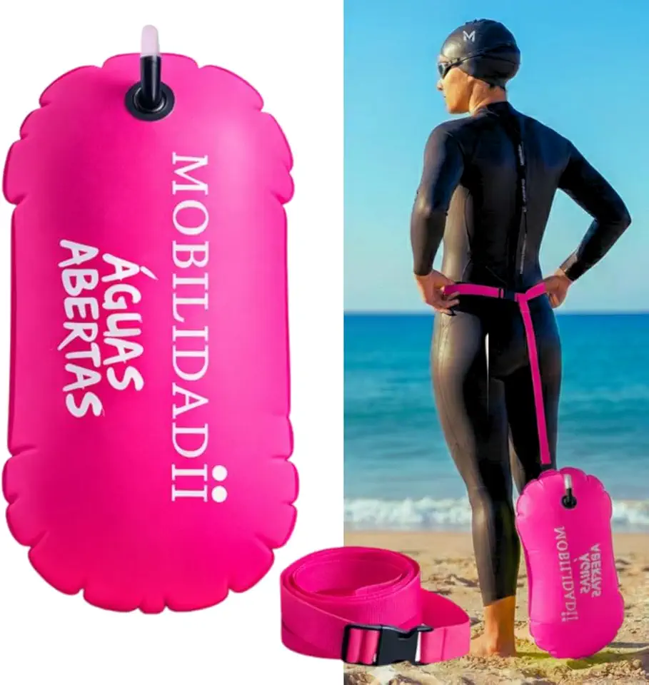 Bóia e Sinalizador para Natação em Mar Aberto Item de Sinalização, Dispositivo para Águas Abertas, Bóia para Nadadores, Kit Salva-vidas