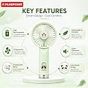 PLUSPOINT Panda Portable Hand Fan with Spray Mist | Rechargeable USB Personal Desk Fan | 3-Speed Mini Cooling Fan for Home, Office, Travel & Outdoor | Cute Fan for Kids & Adults gallery image