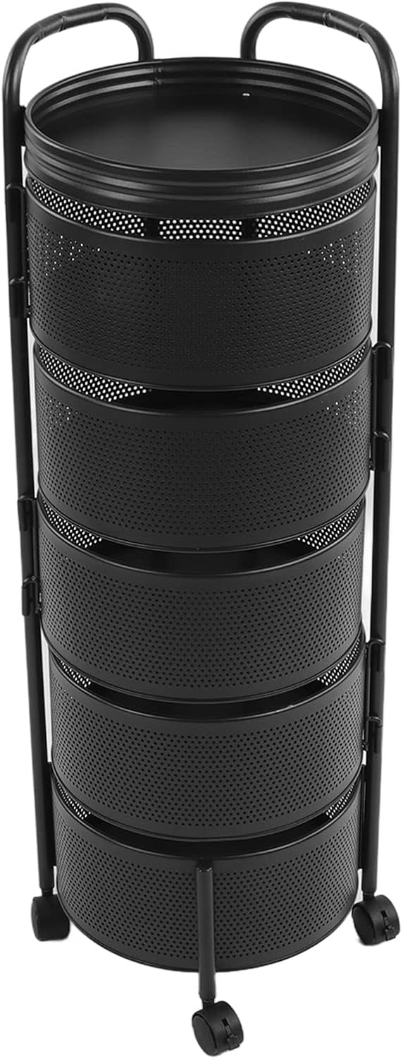 MOSU Rotating Storage Rack,Vegetable Standing Shelf,Carbon