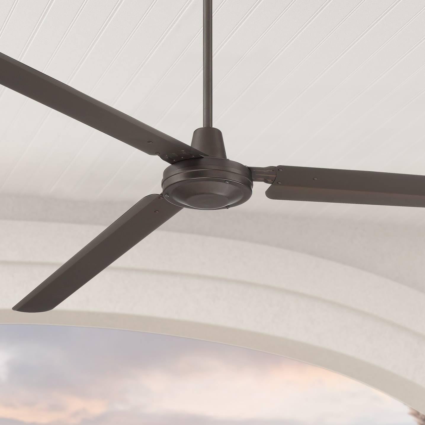 72" Bronze Industrial Ceiling Fan with Remote Control