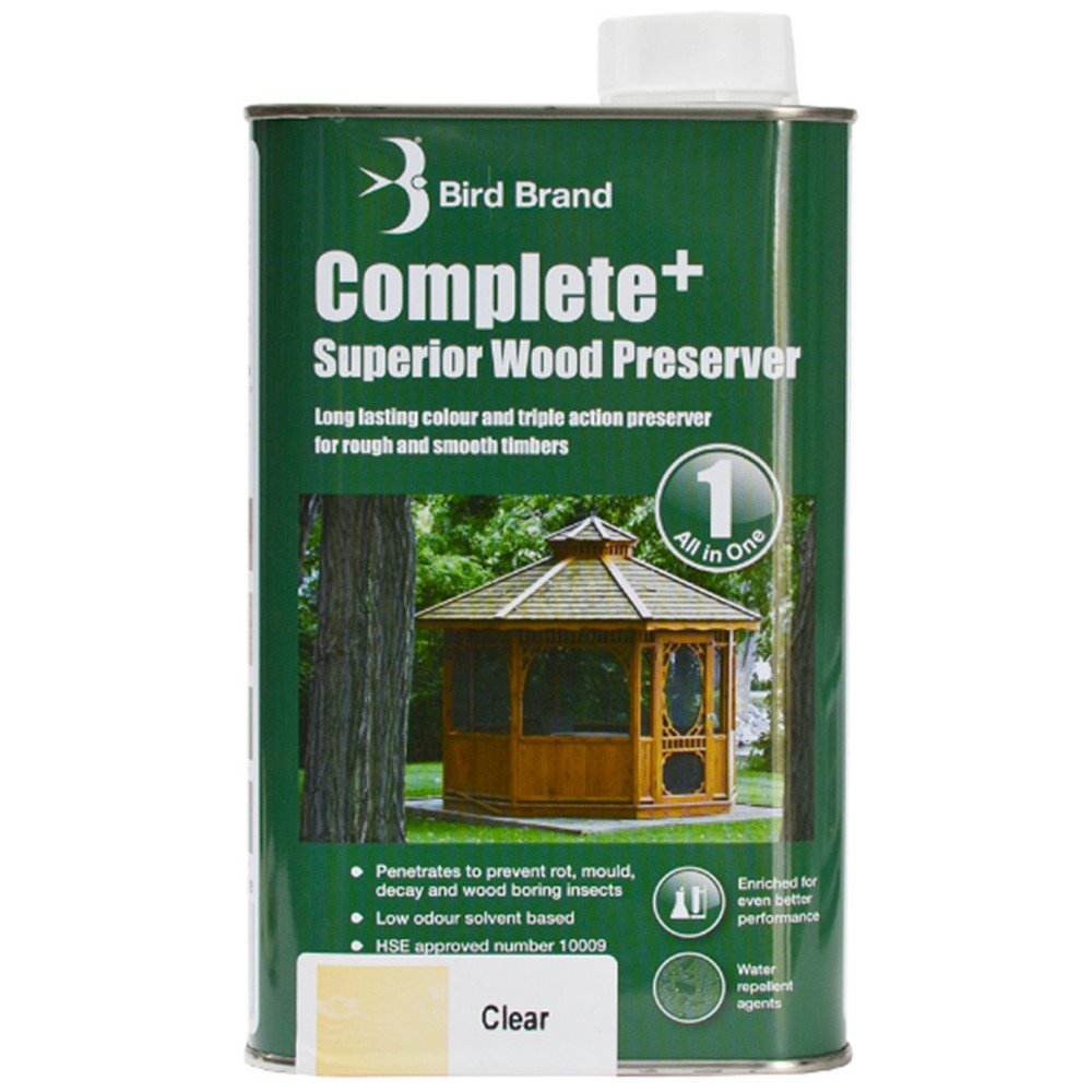 Bird Brand Clear Complete+ Superior Wood Preserver - 1 Litre