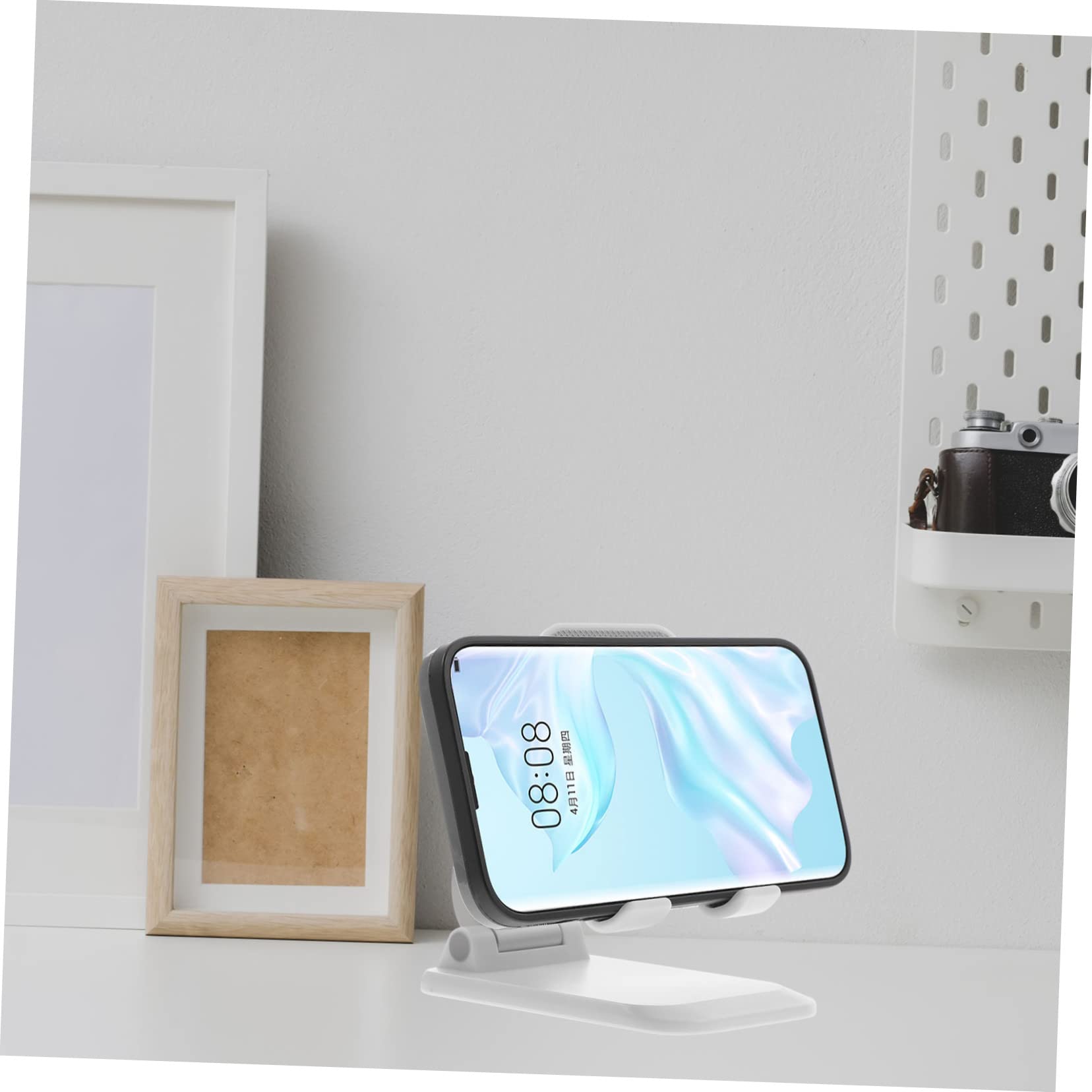 OSALADI 3pezzi Supporto Per Smartphone Regolabile e Supporto Per Tablet e Cellulari Design Ergonomico Con Base Antiscivolo Per Videochiamate e Visione Di Film Perlato
