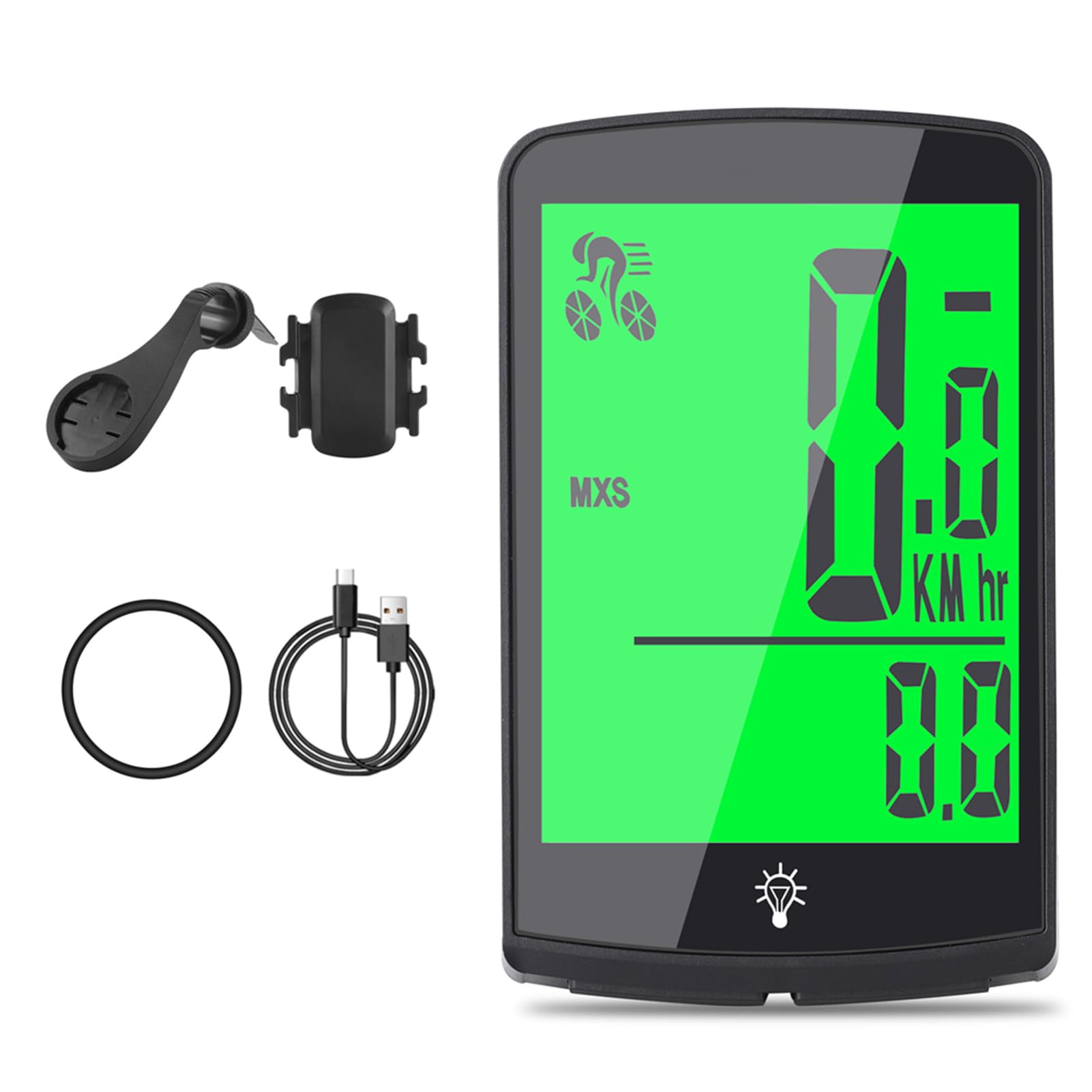 Tachimetro Digitale Multifunzionale per Bici Tachimetro da Ciclismo a Schermo Intero con Controllo APP per Cellulare per Appassionati di Bici Schermo da 3,7 Pollici