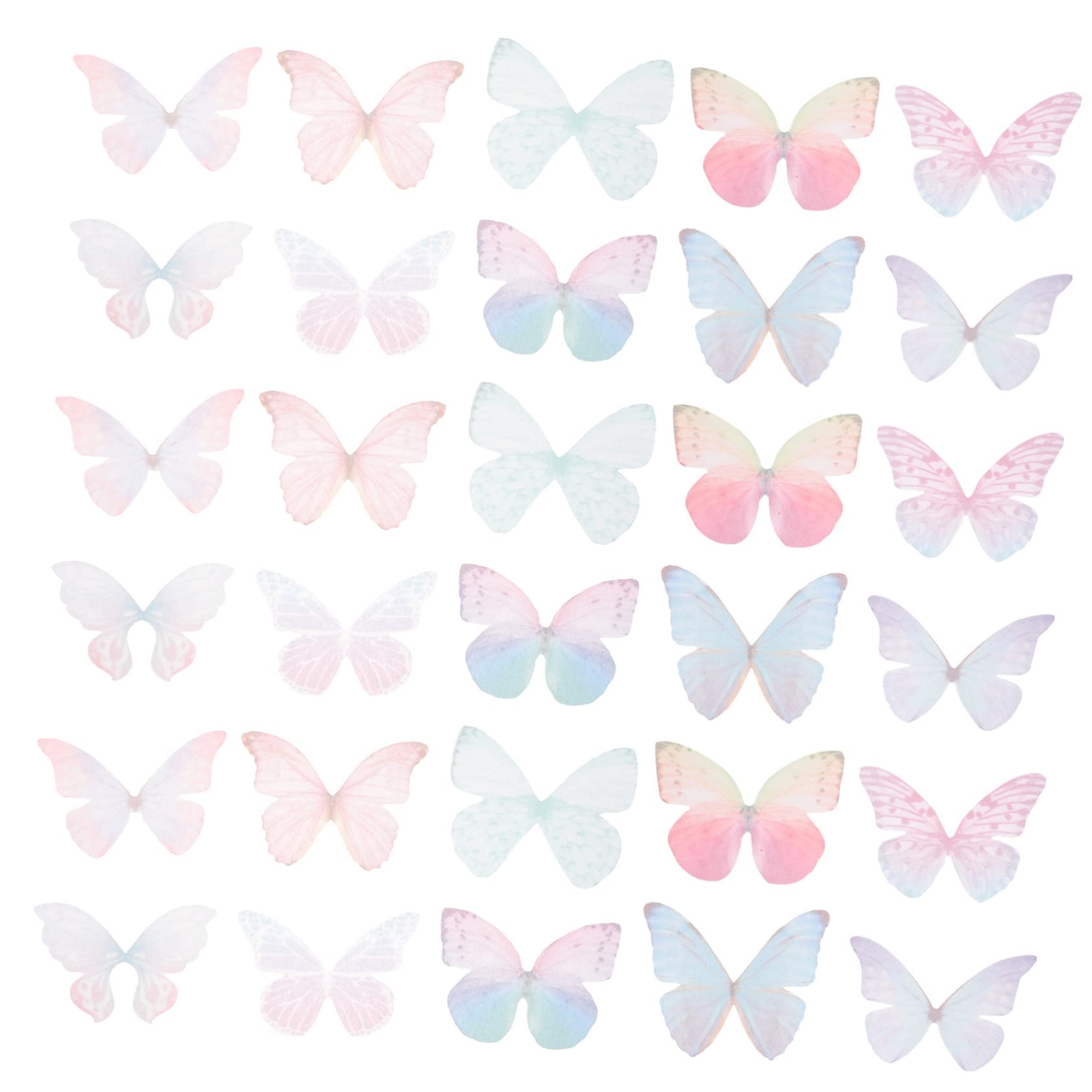 NUOBESTY 400stücke Organza Schmetterlinge Dekorative Applikationen Für Hochzeiten Bastelarbeiten Kleideraccessoires Farben Zufällig Für Kreative Projekte