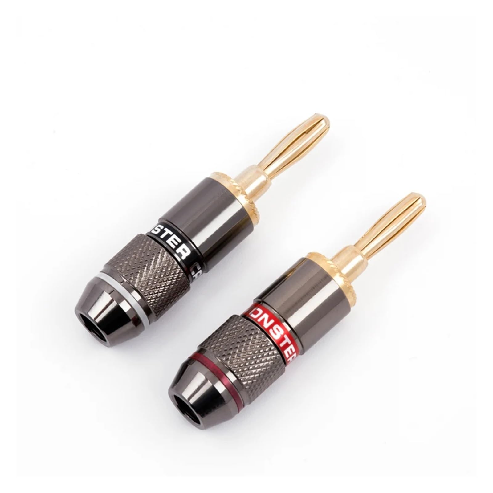 Lot de 8 fiches banane 4 mm plaqué or 24 carats pour haut-parleur en cuivre pur connecteurs audio