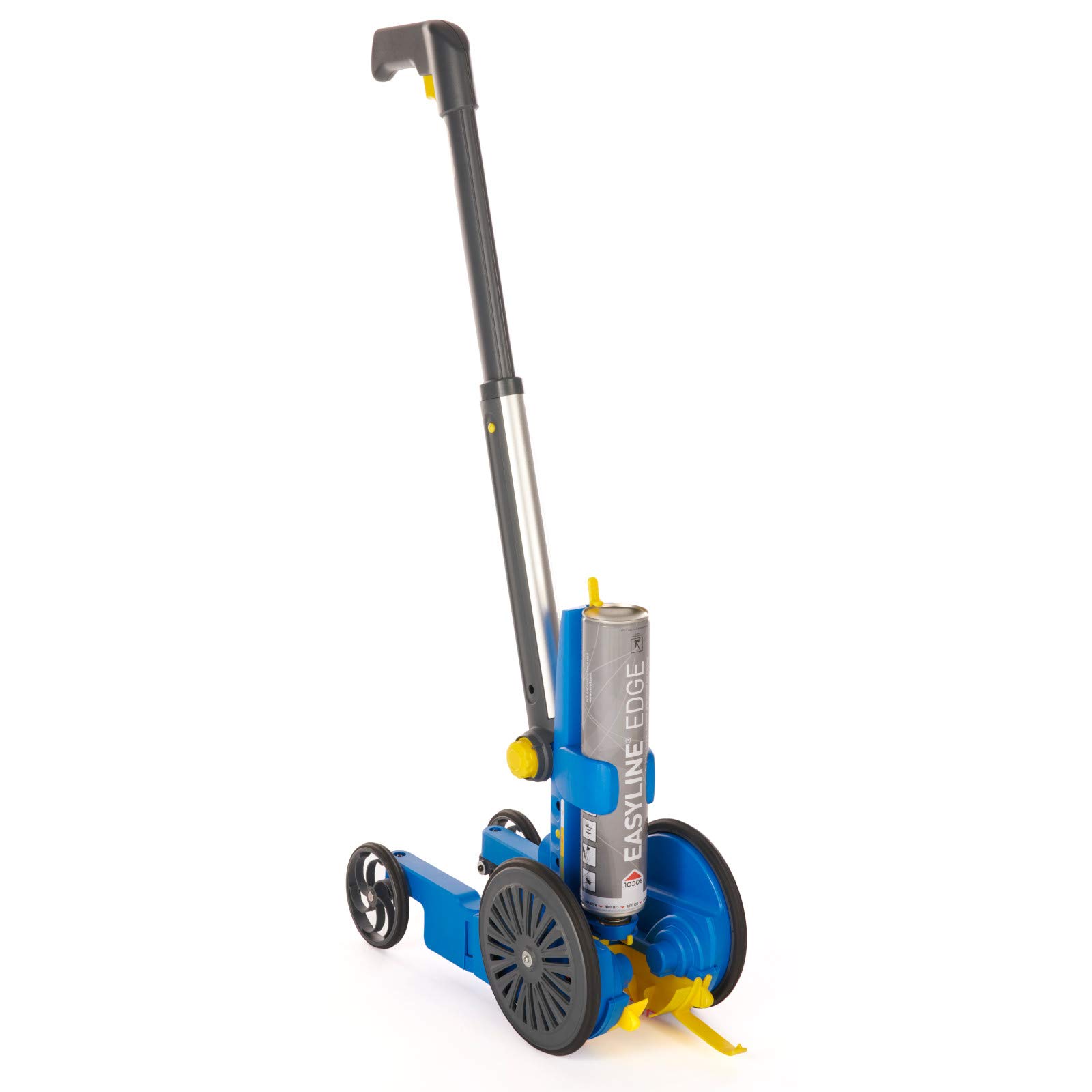 DEWEPRO Markier-Set: 6x ROCOL EASYLINE EDGE weiß + Markiergerät/Markierwagen Airblow Applikator - Farbe: weiß - Linienmarkierung - Linienmarkierfarbe - Linienmarkierungsspray inkl. 6 St SingleScrubs