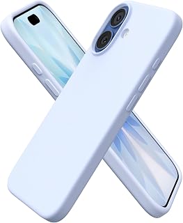 ORNARTO Compatible with iPhone 17 Case 6.3, Slim Liquid Silicone 3 Layers Full Covered Soft Gel Rubber Phone Case Protective Cover 6.3 Inch, Baby Blue