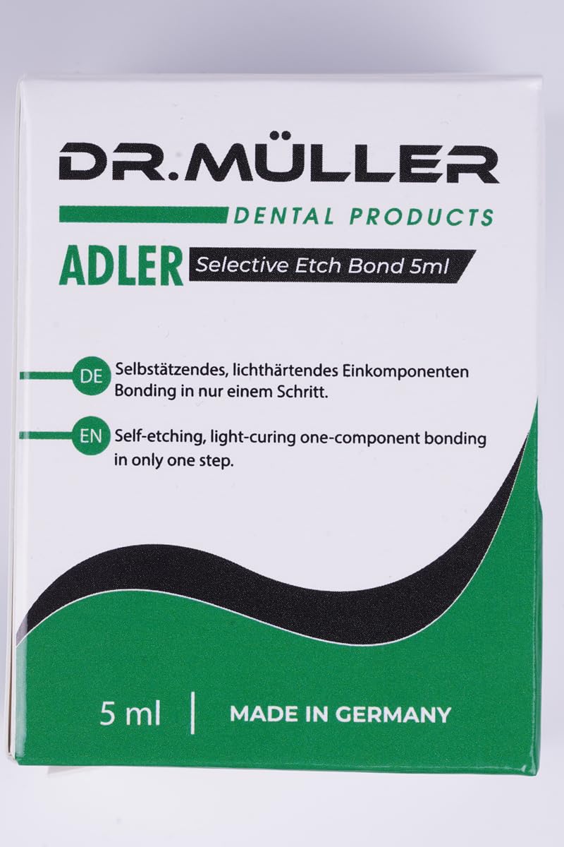 Dr. MÜLLER Adler Selective Etch Bond – Unión autocáustica monocomponente fotoendurecible sin TEGDMA para restauración de compuestos y cerámicos