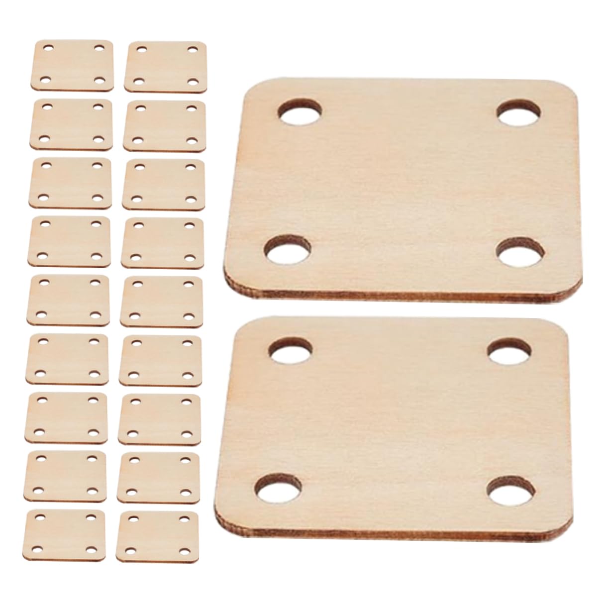 VILLCASE Blank Wooden Square Weaving Loom Kit 4 Hole Weaving Board DIY Projects Easy to Use