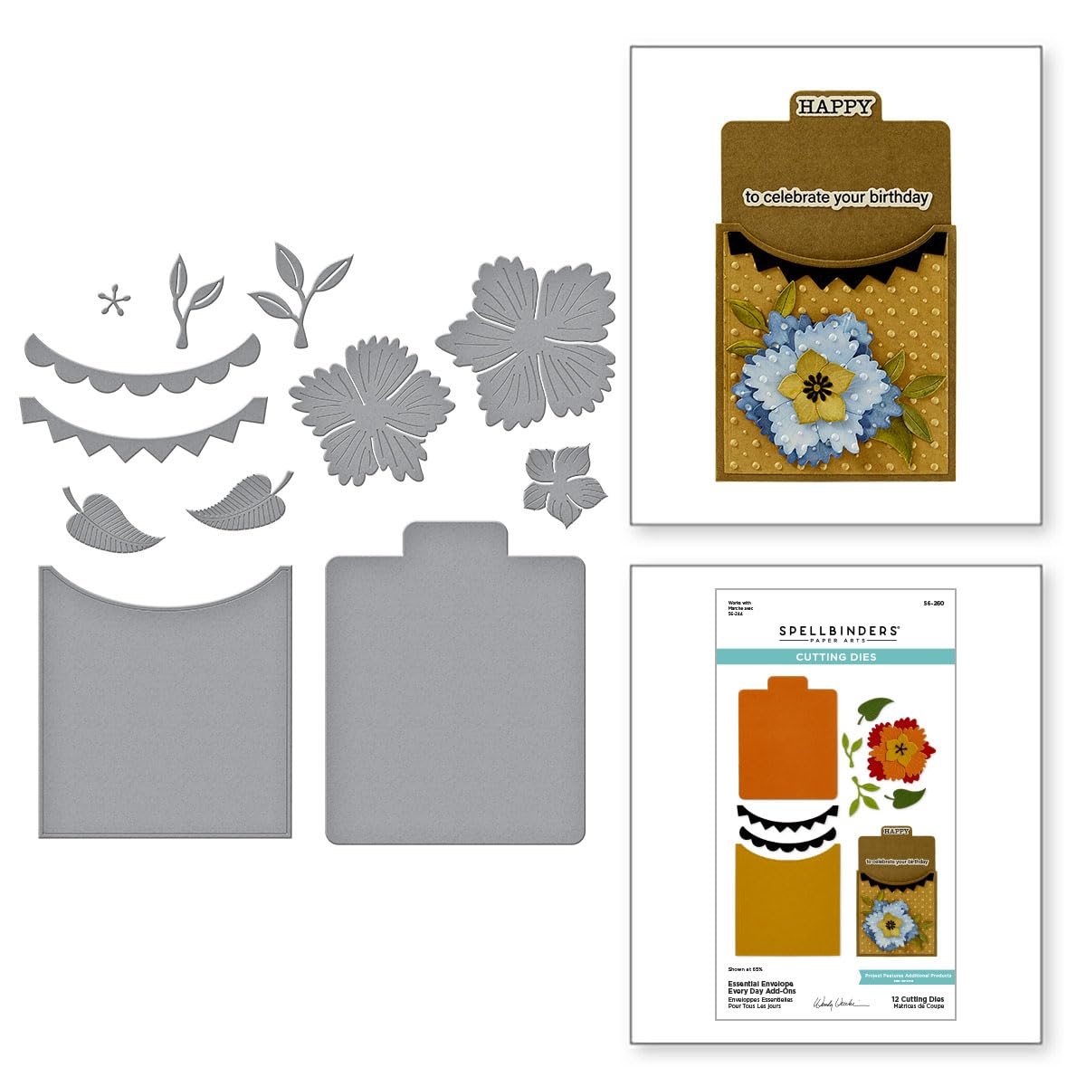 Essential Envelope Every Day Add-Ons Etched Dies from the Tabbed Classics Collection by Wendy Vecchi