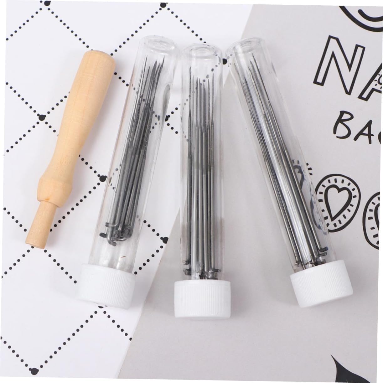 SEWOART 32-Piece Needle Felting Tool Set for DIY Wool Craft Wooden Punch Needle Kit Assorted Sizes for Beginners and Advanced Users for Patchwork and Embroidery Projects