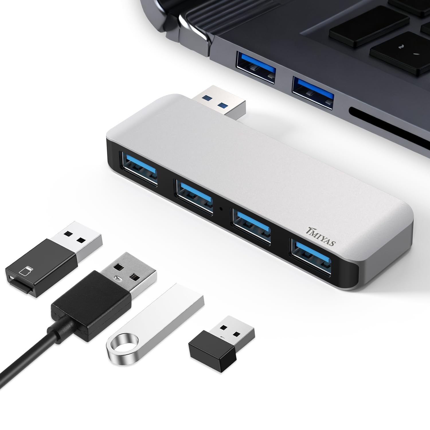 Left Side USB 3.0 Hub, 4-Port Cable-Free USB Splitter for Laptop-image-12