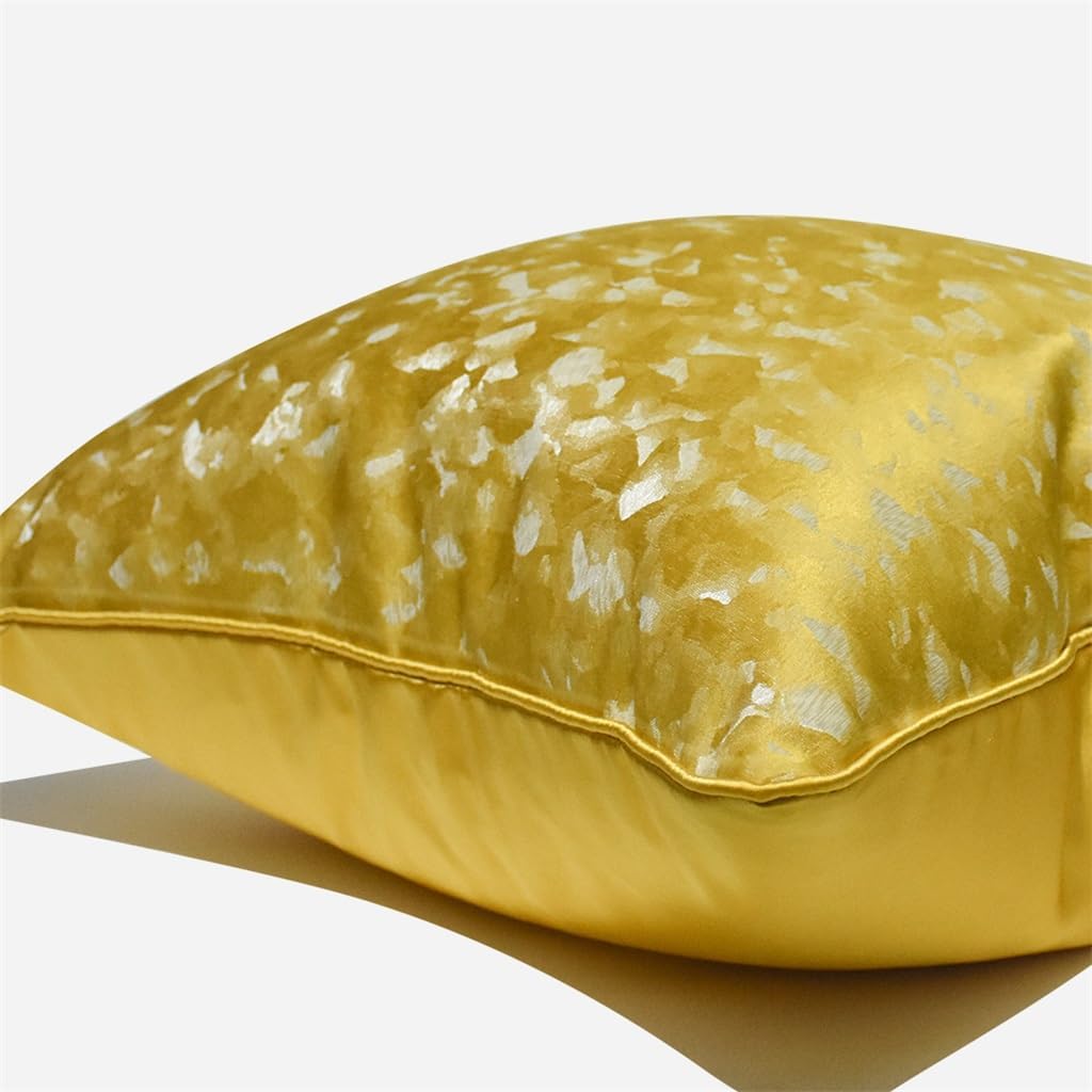 HBJWOV Yellow Throw Pillow Cover Sofa Living Room Comfortable Mother and Baby Rest Seat with Feathered