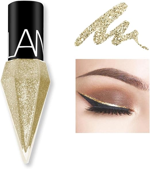 Amazon リキッドアイライナー ダイヤモンドデザイン アイシャドウ キラキラ 単色 防水 長持ち アイライナー アイシャドウ 防水 長持ち メイクアップ パール マット 多機能 韓国 化粧パレット 防汗 自然立体 アイシャドウ 光沢 レディース アイシャドウベース 贈り物