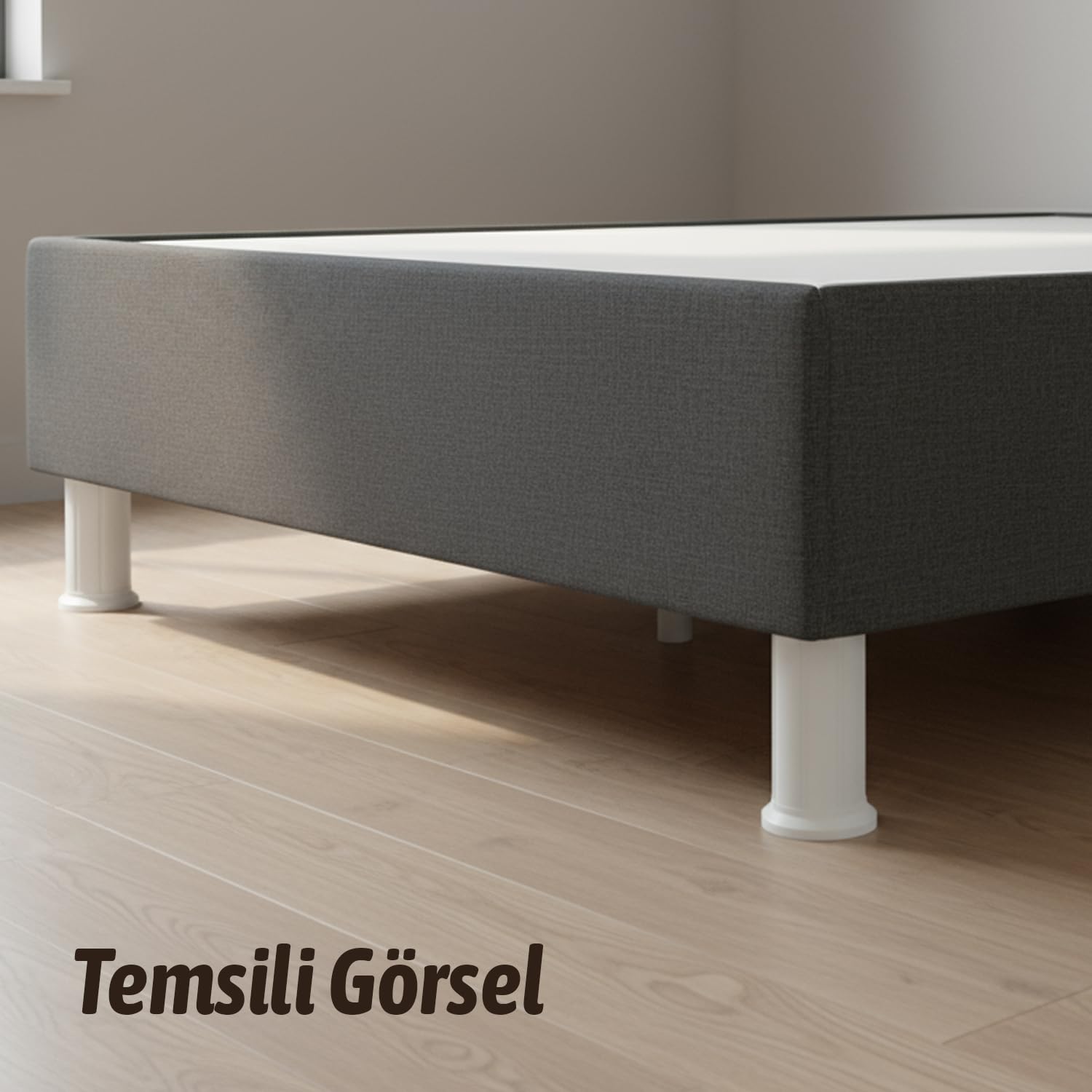 Keson 1 Adet 10 cm Beyaz Plastik Mobilya Baza Tv Ünitesi Yükseltme Ayağı Destek Ayağı