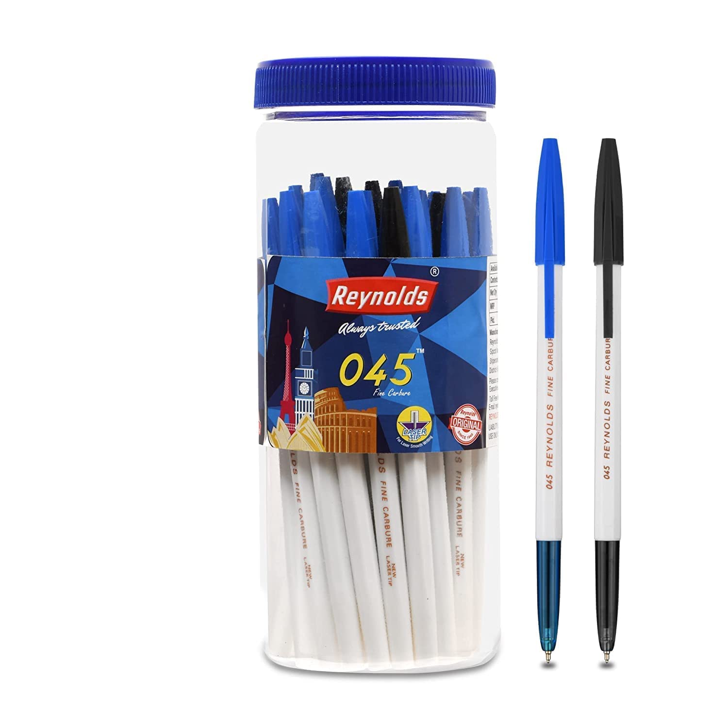 Reynolds 045 Ball Pen SET - 25 PENS (20 Blue 5 Black) | PENS WITH COMFORTABLE GRIP |BALL PENS FOR WRITING | PEN FOR STUDENTS & OFFICE STATIONERY | 0.7 mm TIP SIZE (B09YY8PVFL) Amazon Price History, Amazon Price Tracker