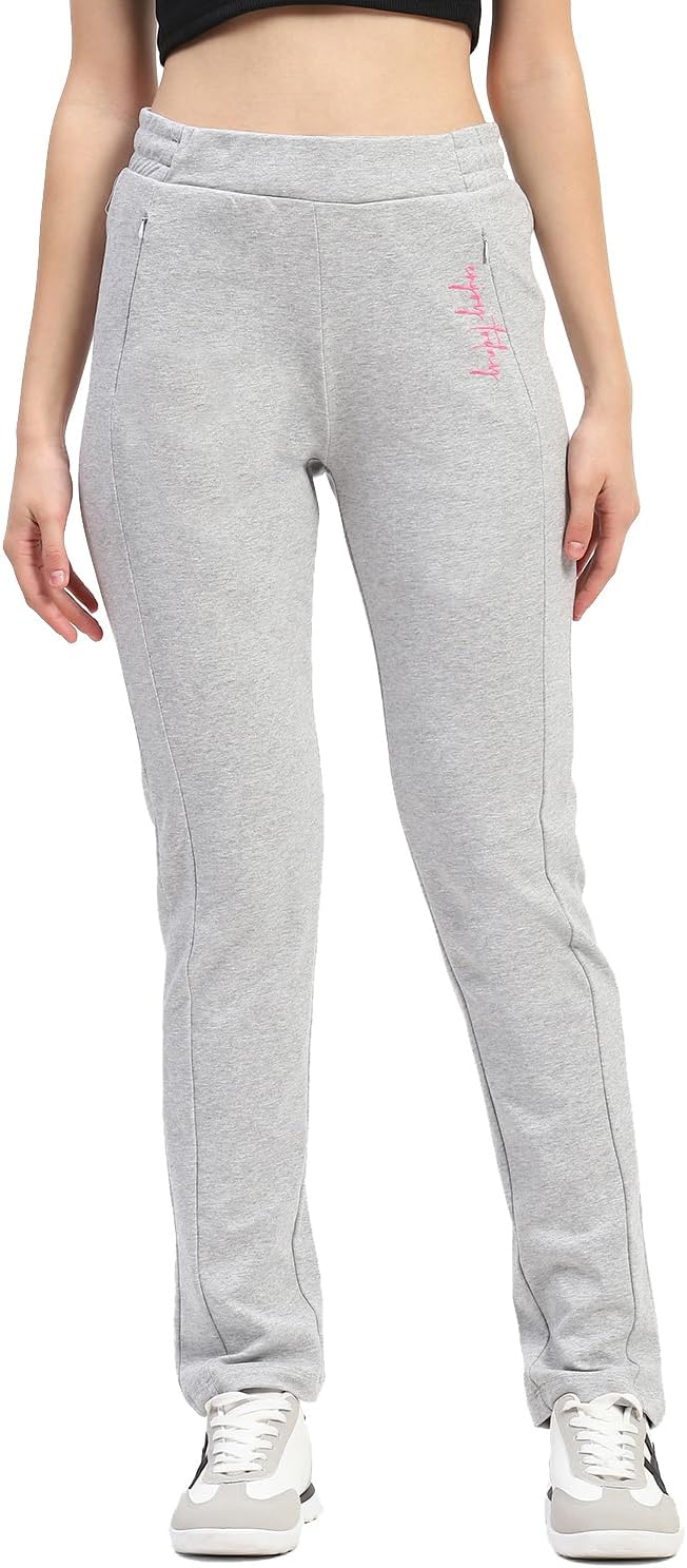 MADAME M SECRETElasticated Waistband Pleated Straight Fit Track Bottoms