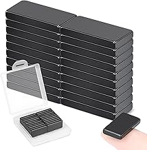 Wukong 20 Pack Black Strong Magnets, 20x10x3mm Strong Bar Magnet, Square Magnet for Whiteboards, Fridge, Project, Crafts, Noticeboard or DIY