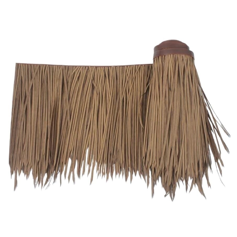 Rouleau de chaume de palmier artificiel jaune PE 0,5x20m ignifuge pour toit
