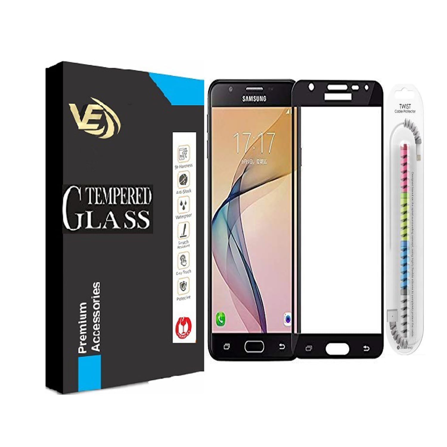 VILLA SAMSUNG GALAXY J5 PRIME Tempered Glass | Screen Protector Full HD Quality Tempered Glass Anti-Scratch Edge to Edge Coverage (B0CH8SMRDJ) Amazon Price History, Amazon Price Tracker