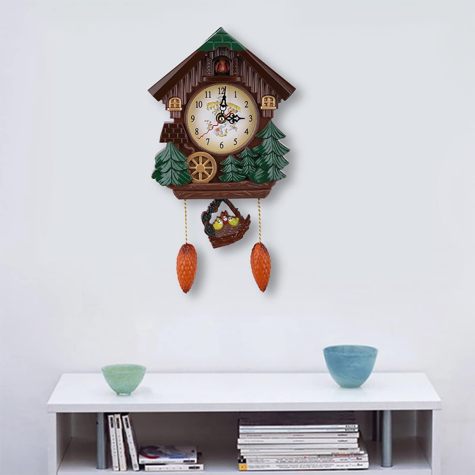 Orologio cucù della Foresta Nera, Orologi A cucù da Parete Orologio A cucù Tedesco Made in Germany Orologio da Parete Antico Forma di Casetta per Uccelli per Soggiorno