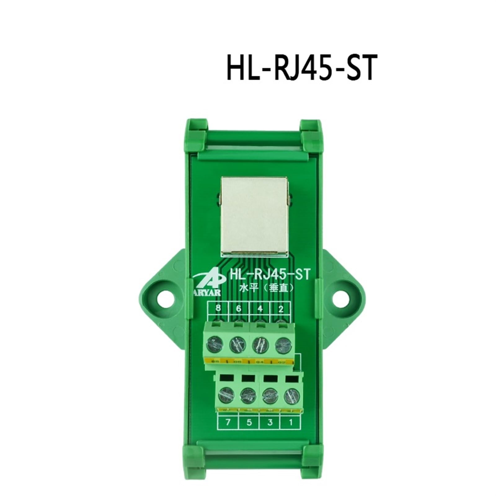 1 szt. RJ45 żeński na blok zaciskowy RJ45 Horizantal Breakout board RJ 45 rozdzielacz RJ45 adapter panel montażowy