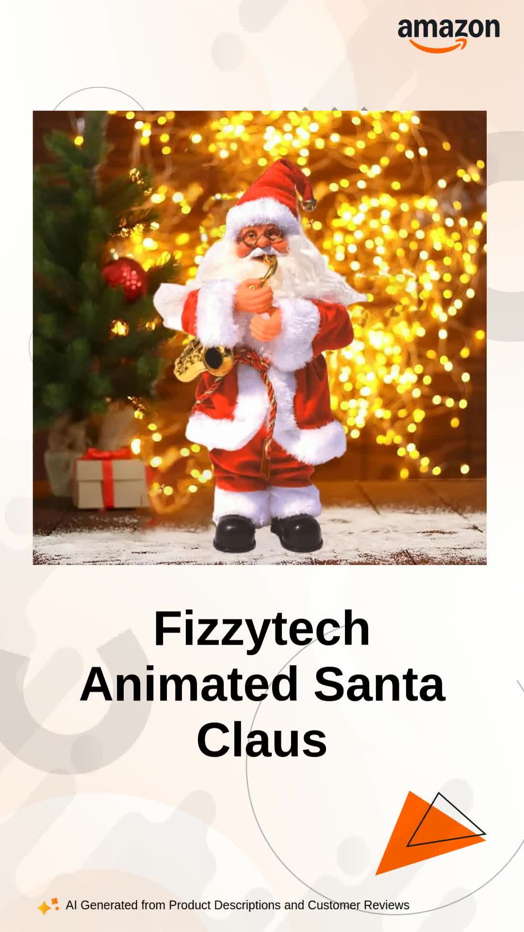 fizzytech Animated Santa Claus with Saxophone | Musical Christmas