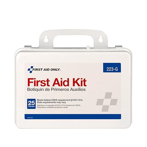 Miniatura 3 de First Aid Only Kit de primeros auxilios grande para 25 personas, kit de 107 unidades
