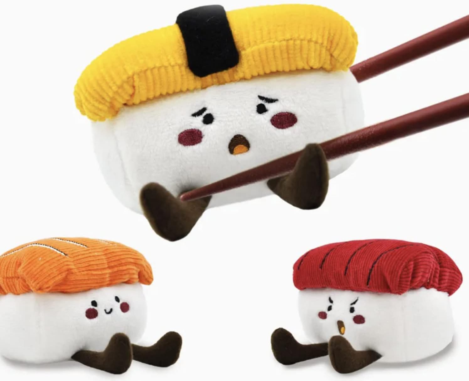 HugSmart Pet - Foodie Japan Sushi | Squeaky Soft Plush Dog Toys for Small Dogs | Puppy Toys for Teething Small Dogs | Dog Food Toy for…
