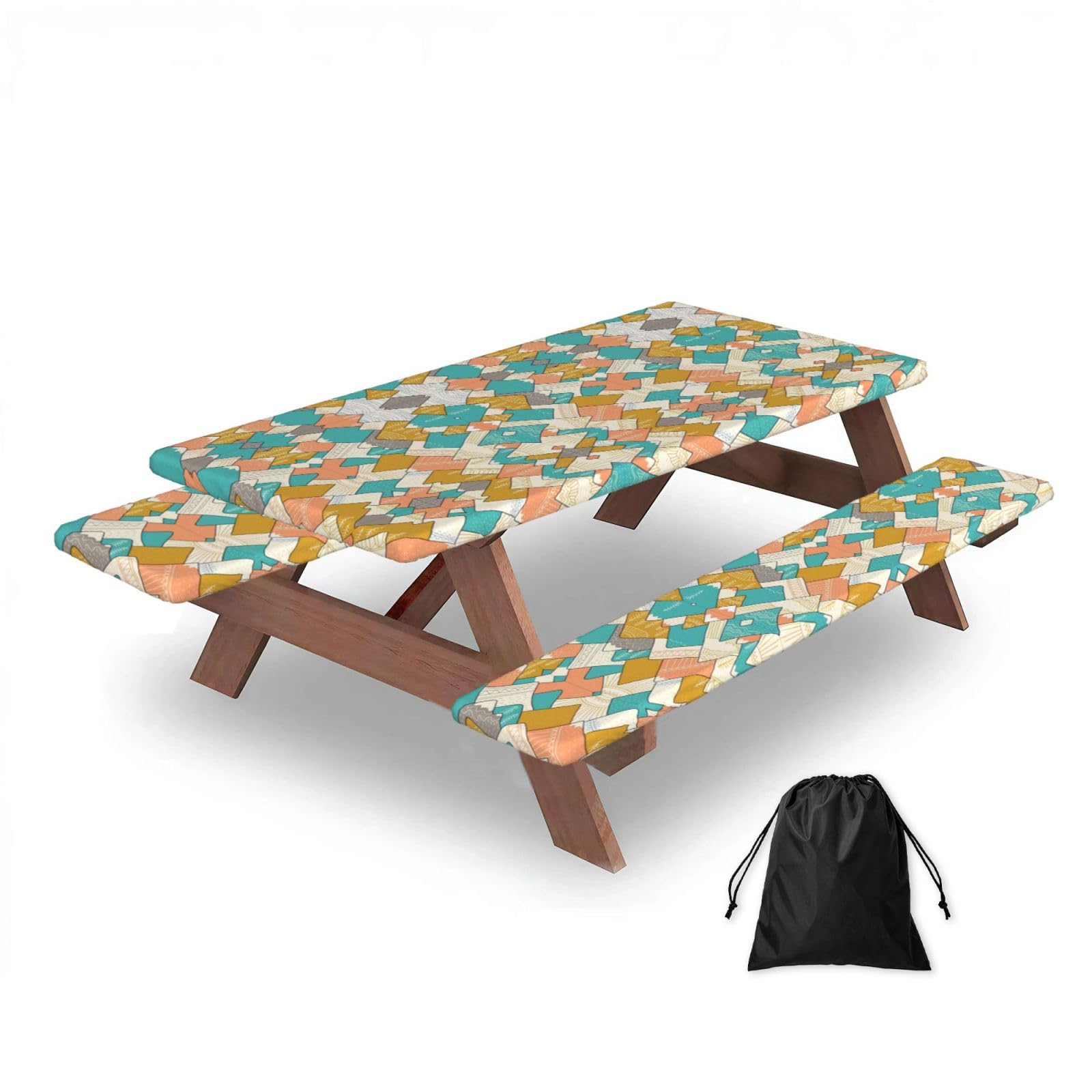 Mountains Rectangular water-repellent picnic tablecloths, outdoor camping, picnic, BBQ