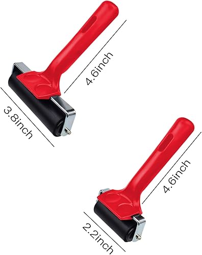 Miniatura 7 de 2 rodillos de goma, rodillo de pegamento de goma dura para herramientas de construcción, estampado, estampado, aplicación de pegado, 3.8 pulgadas y