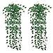 2 Pezzi Piante Finte Artificiale,Finta Felce Piante artificiali Con Cesto Appeso(95cm),Piante Artificiali da alla Parete per Giardino Balconi Decorazioni Parete,Feste,Matrimoni,Pareti