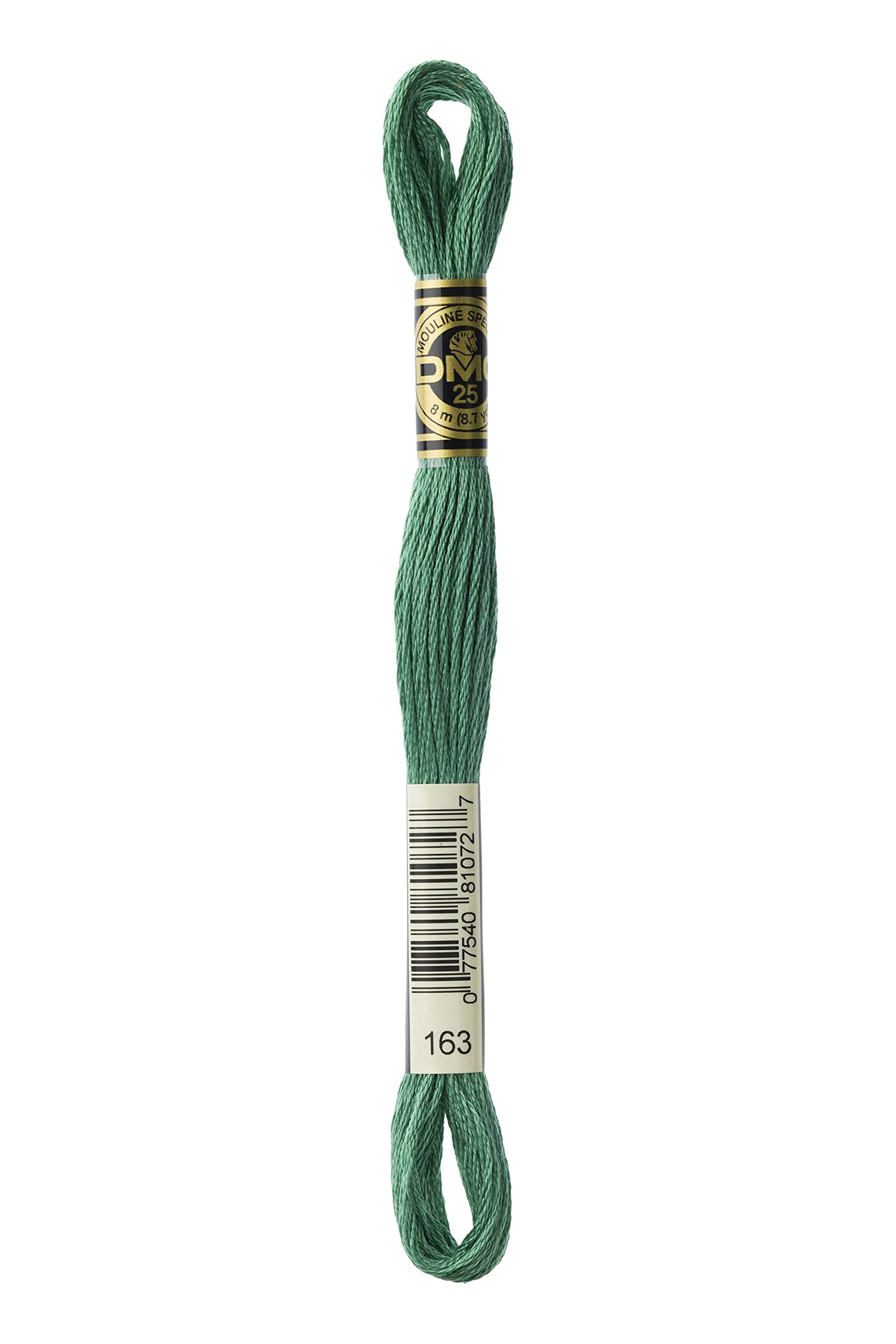 Dmc Celadon Green 117-163 Mouline Stranded Cotton Six Strand Embroidery Floss Thread, 8.7-Yard,Pack Of 12